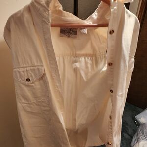 Banana Republic Cream Button-Up Shirt
